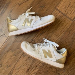 Women’s J.Crew New Balance 520 sneaker - cream & gold - size 7.5
